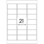 A4 Sticker Labels with 21 Labels Per Sheet