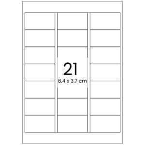 A4 Sticker Labels with 21 Labels Per Sheet