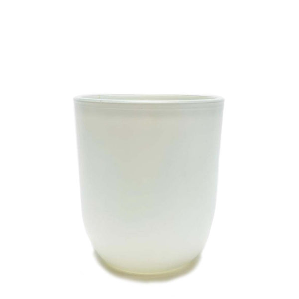 Adel Glassware Matt White Small Round Base Jar