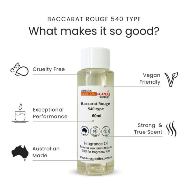 Baccarat Rouge Type Fragrance. Candle making, reed diffusers, soap making.
