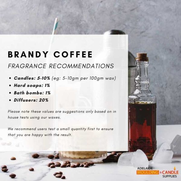 Brandy Coffee Australian Made, Vegan Friendly Fragrance Oil, Candle and Soap Making, Reed Diffusers