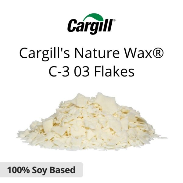 C3-03-Soy-Wax Cargill's Nature Wax C3 03 Soy Flakes, 100% Soy Based, Vegan Friendly Wax Candle Making, Containers, Wax Melts