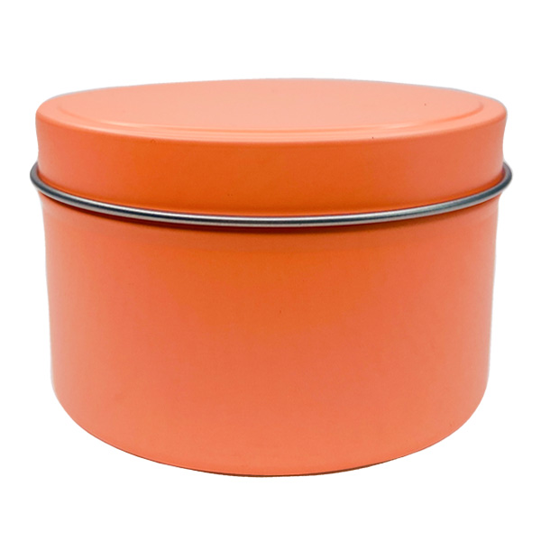 Candle-tin-coral-8oz Candle Making Coral Tin Travel, Multiple Sizes, Seamless