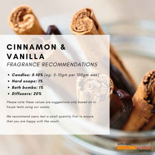 Cinnamon Vanilla Candle Fragrance Diffuser Oil