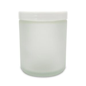Classic Screw Lid Frosted White Candle Jar