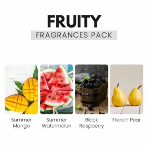 Fruity Fragrance Oils Value Pack, Candle and Soap Making, Reed Diffusers, Australian made, Vegan Friendly, Sample Set