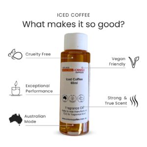 Iced Coffee Fragrance Oil, candle making, reed diffusers, soap and bath bombs.