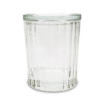 Ribbed Jar Clear, candle supplies