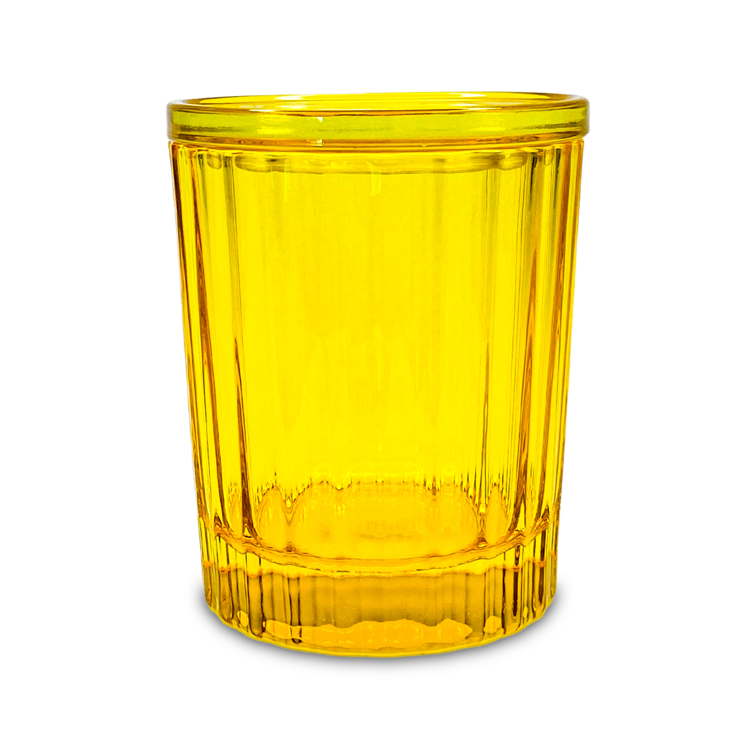 Ribeed-jar-yellow