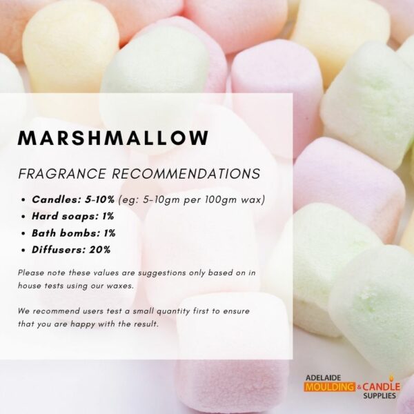 Marshmallow Fragrance Oil, candle makers, soap & bath bombs and reed diffusers.
