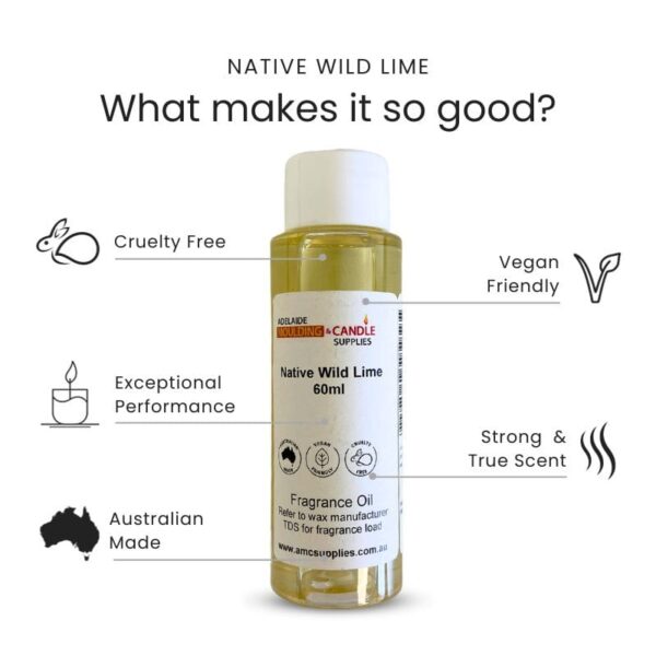 Native Wild Lime Fragrance, candle making, reed diffusers, soap and bath bombs.