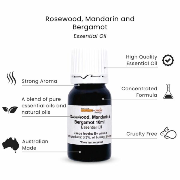 Rosewood, Mandarin, Bergamot Essential Oil