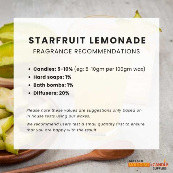Starfruit Lemonade Comfort Vegan Friendly, Cruelty Free Fragrance Oils, Candle and Soap Making, Home Fragrance, Reed Diffusers and Room Spray