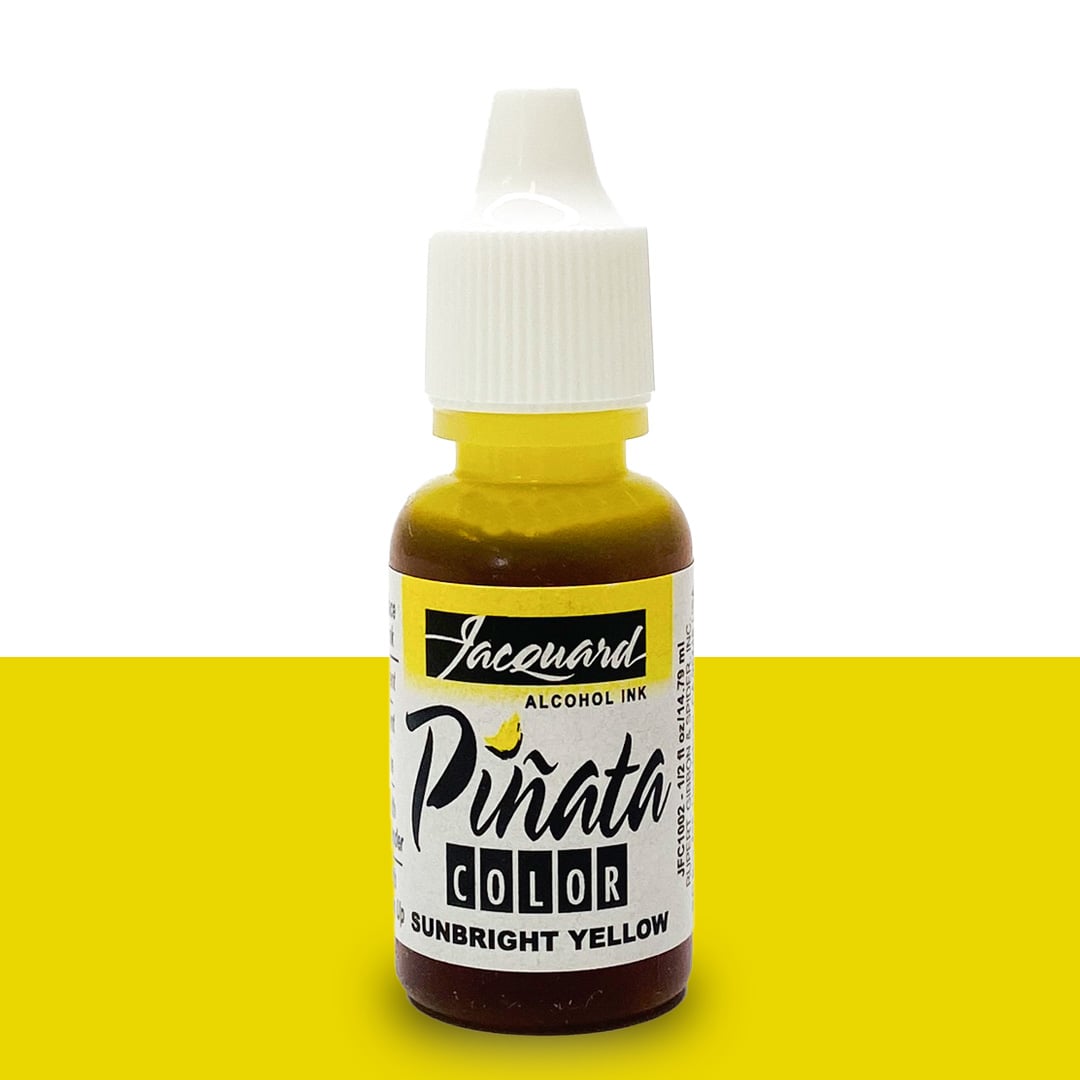 Sunbright-Yellow-Pinata-Alcohol-Ink