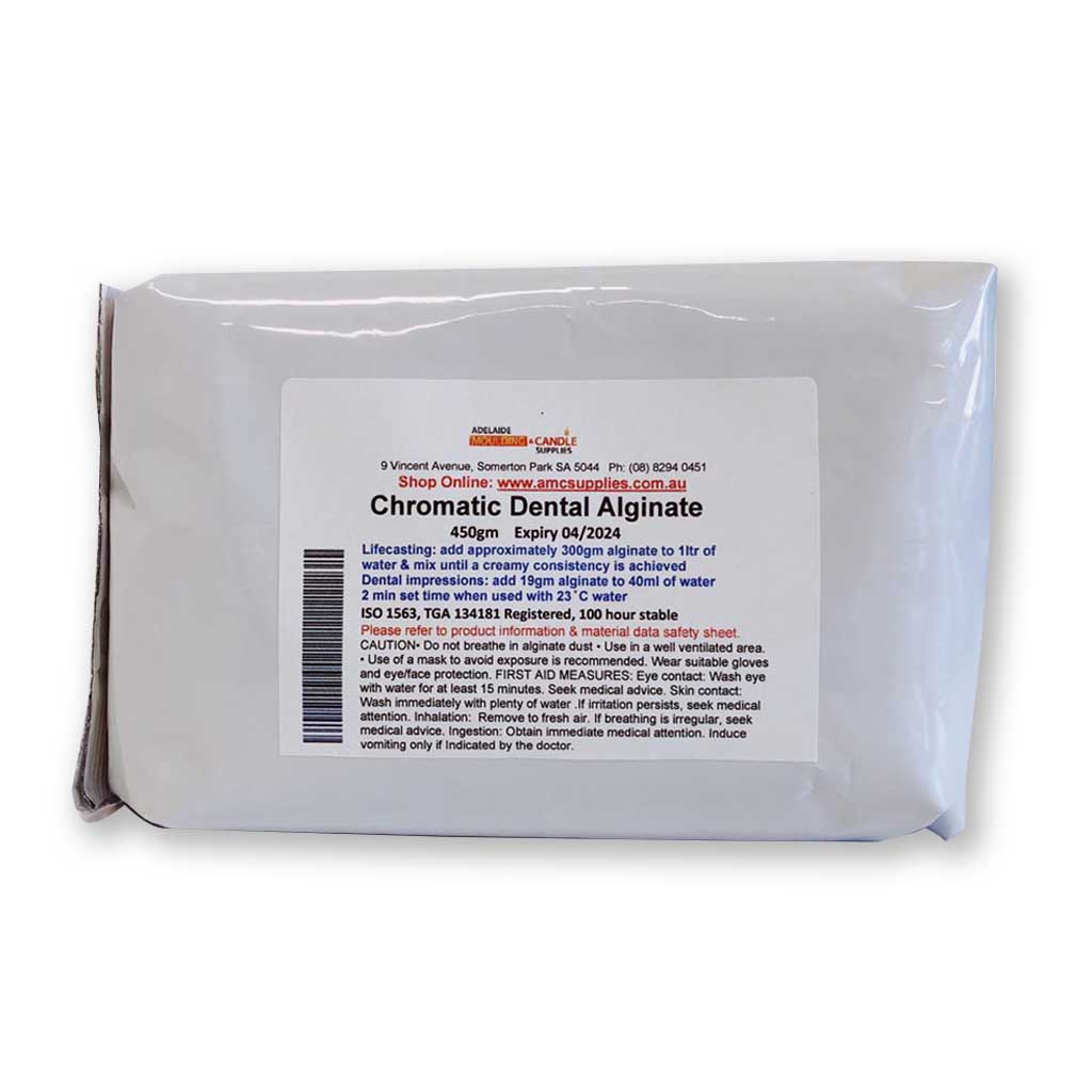 Quick Casting Easy to use Chromatic Alginate for Hand or Body molds y Dental molds 900 gr 